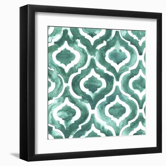 Aquamarine Motif IV-Grace Popp-Framed Art Print