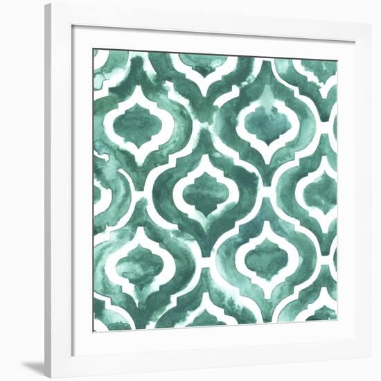 Aquamarine Motif IV-Grace Popp-Framed Art Print