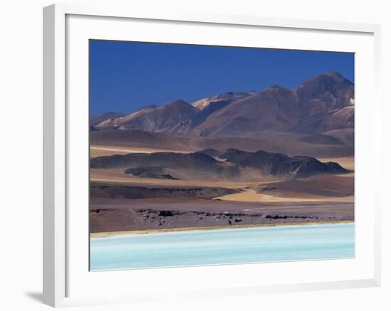 Aquamarine Waters of Laguna Tuyajto, Atacama, Chile-John Warburton-lee-Framed Photographic Print