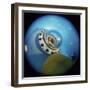 Aquanaut Edward Batutis from Within Project Tektite Habitat with Diver Outside at Beehive Cove-Stan Wayman-Framed Photographic Print