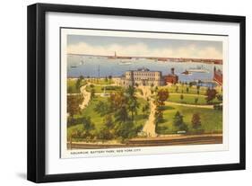 Aquarium, Battery Park, New York City-null-Framed Art Print