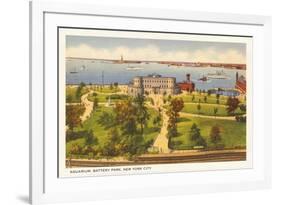 Aquarium, Battery Park, New York City-null-Framed Premium Giclee Print