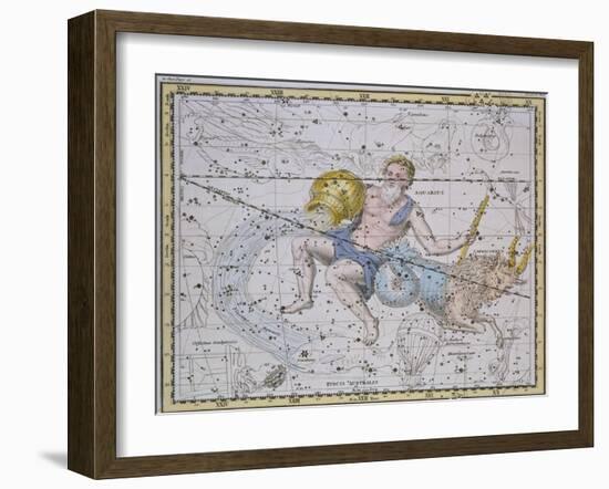 Aquarius and Capricorn, from "A Celestial Atlas," Published in 1822-A. Jamieson-Framed Giclee Print