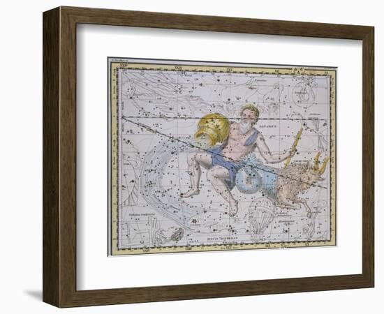 Aquarius and Capricorn, from "A Celestial Atlas," Published in 1822-A. Jamieson-Framed Giclee Print