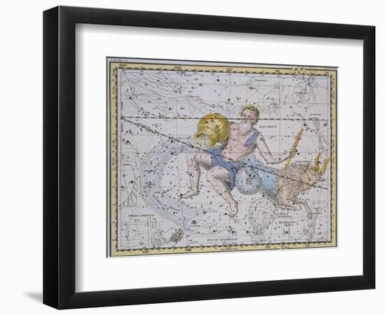 Aquarius and Capricorn, from "A Celestial Atlas," Published in 1822-A. Jamieson-Framed Giclee Print