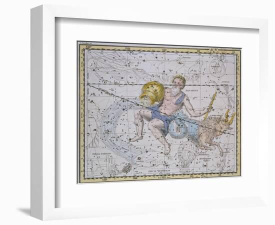 Aquarius and Capricorn, from "A Celestial Atlas," Published in 1822-A. Jamieson-Framed Giclee Print