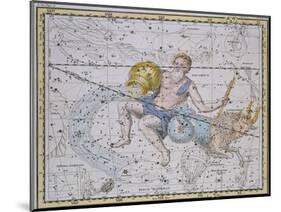 Aquarius and Capricorn, from "A Celestial Atlas," Published in 1822-A. Jamieson-Mounted Giclee Print