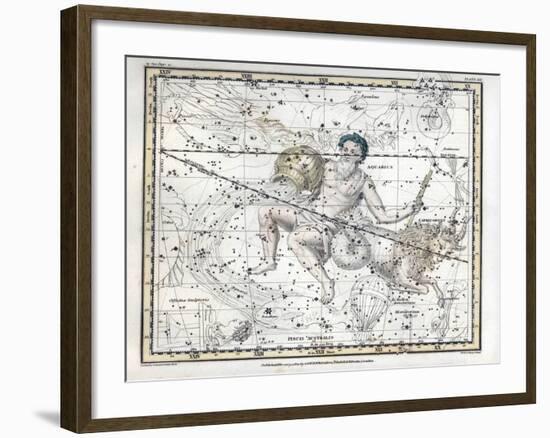 Aquarius and Capricornus, Zodiac, 1822-Science Source-Framed Giclee Print