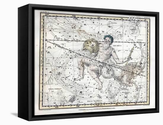 Aquarius and Capricornus, Zodiac, 1822-Science Source-Framed Stretched Canvas