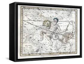 Aquarius and Capricornus, Zodiac, 1822-Science Source-Framed Stretched Canvas