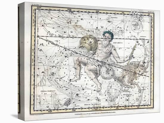 Aquarius and Capricornus, Zodiac, 1822-Science Source-Stretched Canvas