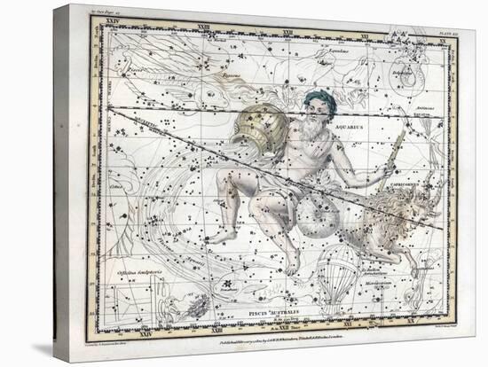 Aquarius and Capricornus, Zodiac, 1822-Science Source-Stretched Canvas