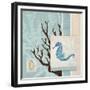 Aquarius Blue Sq II-Paul Brent-Framed Premium Giclee Print