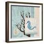 Aquarius Blue Sq II-Paul Brent-Framed Art Print