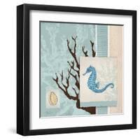 Aquarius Blue Sq II-Paul Brent-Framed Art Print