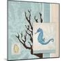 Aquarius Blue Sq II-Paul Brent-Mounted Art Print