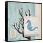 Aquarius Blue Sq II-Paul Brent-Framed Stretched Canvas