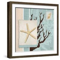 Aquarius Blue Sq III-Paul Brent-Framed Art Print