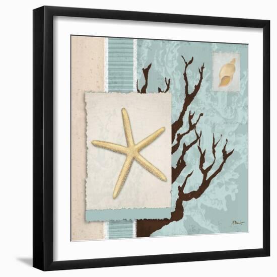 Aquarius Blue Sq III-Paul Brent-Framed Art Print