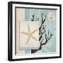 Aquarius Blue Sq III-Paul Brent-Framed Art Print