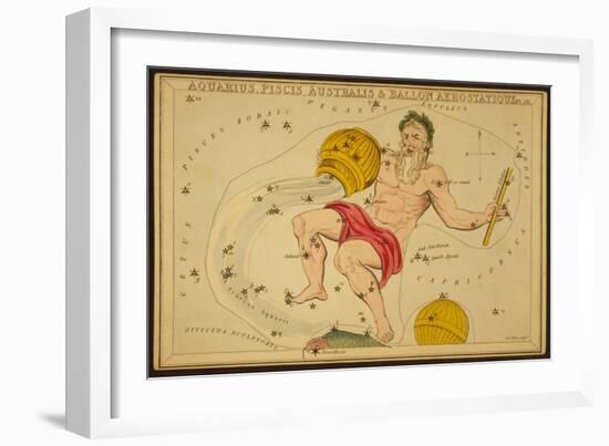 Aquarius Constellation, Zodiac Sign, 1825-Science Source-Framed Giclee Print