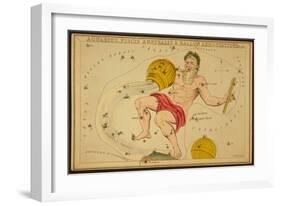 Aquarius Constellation, Zodiac Sign, 1825-Science Source-Framed Giclee Print