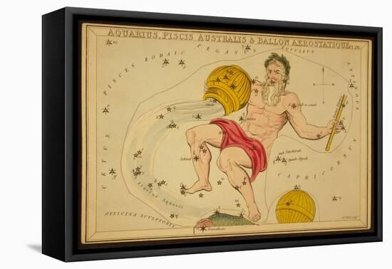 Aquarius Constellation, Zodiac Sign, 1825-Science Source-Framed Stretched Canvas