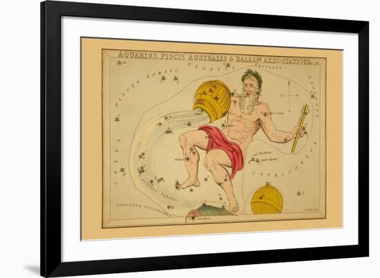 Aquarius, Piscis Australis and Ballon Aerostatique-Aspin Jehosaphat-Framed Premium Giclee Print