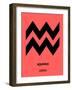 Aquarius Zodiac Sign Black-NaxArt-Framed Art Print