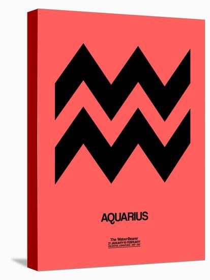 Aquarius Zodiac Sign Black-NaxArt-Stretched Canvas