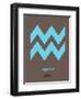 Aquarius Zodiac Sign Blue-NaxArt-Framed Art Print