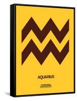 Aquarius Zodiac Sign Brown-NaxArt-Framed Stretched Canvas