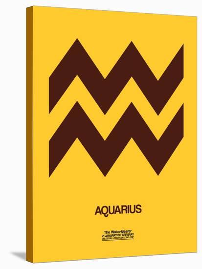 Aquarius Zodiac Sign Brown-NaxArt-Stretched Canvas