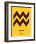 Aquarius Zodiac Sign Brown-NaxArt-Framed Art Print