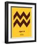 Aquarius Zodiac Sign Brown-NaxArt-Framed Art Print