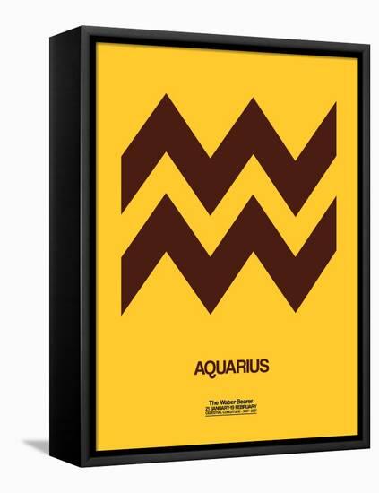 Aquarius Zodiac Sign Brown-NaxArt-Framed Stretched Canvas