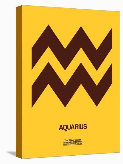 Aquarius Zodiac Sign Brown-NaxArt-Stretched Canvas