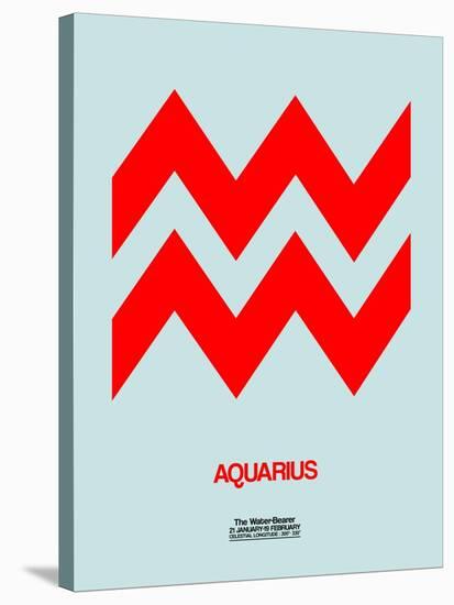 Aquarius Zodiac Sign Red-NaxArt-Stretched Canvas