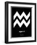 Aquarius Zodiac Sign White-NaxArt-Framed Art Print