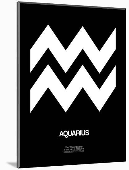 Aquarius Zodiac Sign White-NaxArt-Mounted Art Print