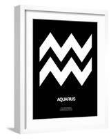 Aquarius Zodiac Sign White-NaxArt-Framed Art Print