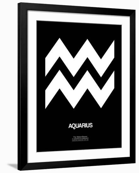 Aquarius Zodiac Sign White-NaxArt-Framed Art Print