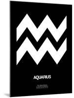 Aquarius Zodiac Sign White-NaxArt-Mounted Art Print