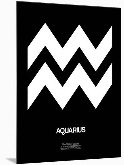Aquarius Zodiac Sign White-NaxArt-Mounted Art Print