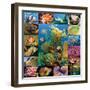 Aquatic Collage-Encyclopaedia Britannica-Framed Art Print