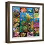 Aquatic Collage-Encyclopaedia Britannica-Framed Art Print