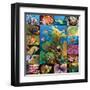 Aquatic Collage-Encyclopaedia Britannica-Framed Art Print