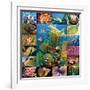 Aquatic Collage-Encyclopaedia Britannica-Framed Art Print