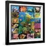 Aquatic Collage-Encyclopaedia Britannica-Framed Art Print