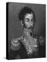 Aquatint Portrait of Simon Bolivar-null-Stretched Canvas